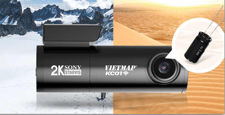 Camera hành trình Vietmap KC01 Pro tích hợp Pin siêu tụ điện
