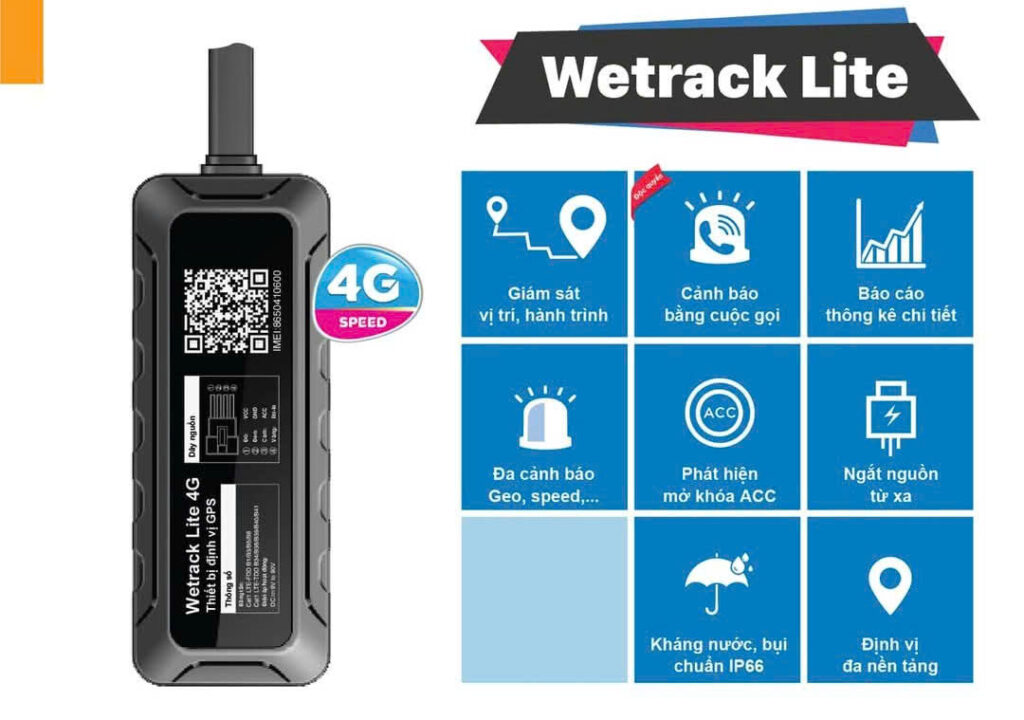 Đặc điểm kỹ thuật của WETRACK LITE 4G
